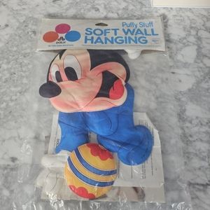 MICKEY MOUSE Walt Disney Puffy Stuff Soft Wall Hanging Dolly Toy nursery decor